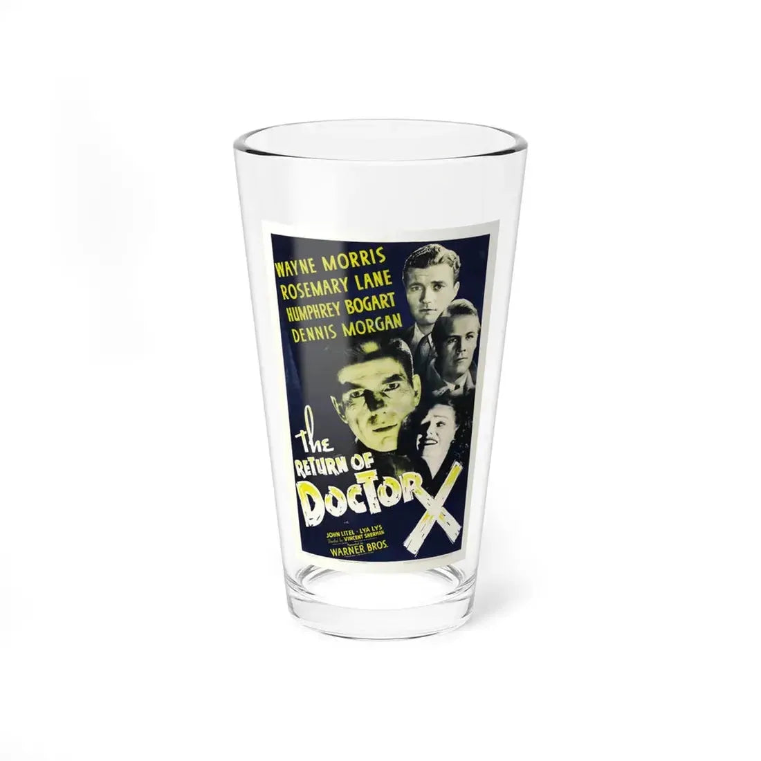 THE RETURN OF DOCTOR X 1939 Movie Poster - Pint Glass 16oz 16oz - Go Mug Yourself
