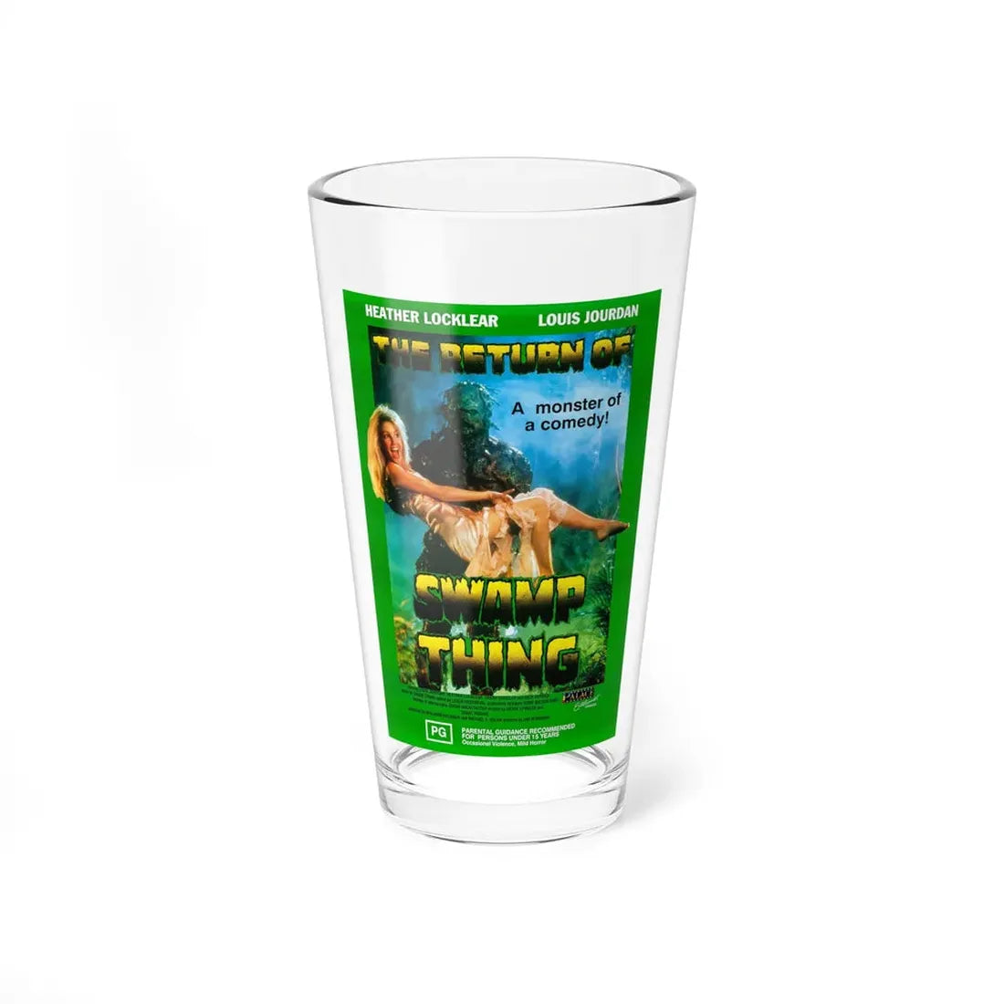 THE RETURN OF SWAMP THING 1989 Movie Poster - Pint Glass 16oz 16oz - Go Mug Yourself