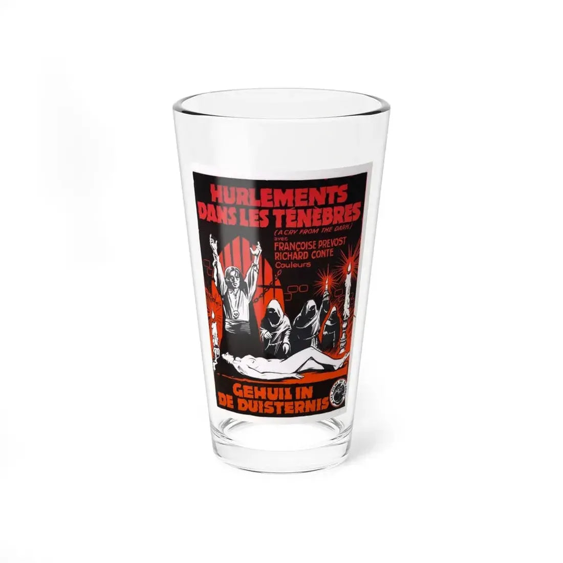 THE RETURN OF THE EXORCIST (BELGIAN) 1975 Movie Poster - Pint Glass 16oz 16oz - Go Mug Yourself
