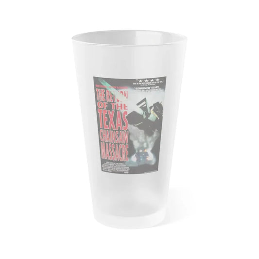 THE RETURN OF THE TEXAS CHAINSAW MASSACRE 1995 Movie Poster - Frosted Pint Glass 16oz Default Title - Go Mug Yourself