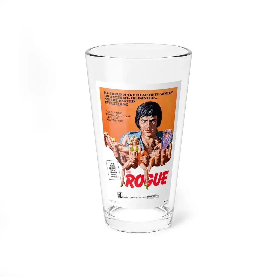 THE ROGUE 1971 Movie Poster - Pint Glass 16oz 16oz - Go Mug Yourself