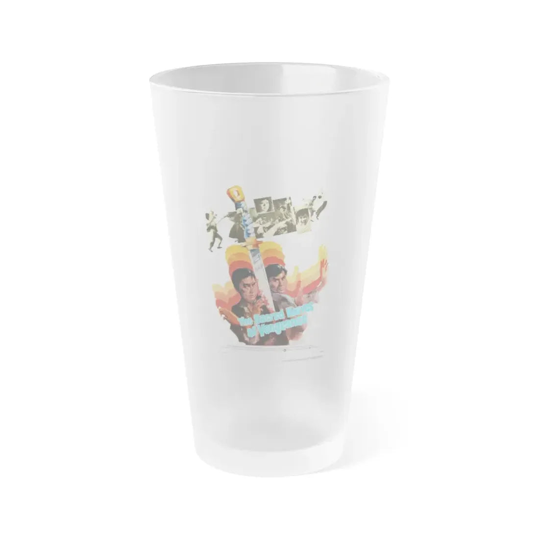 THE SACRED KNIVES OF VENGEANCE 1972 Movie Poster - Frosted Pint Glass 16oz Default Title - Go Mug Yourself