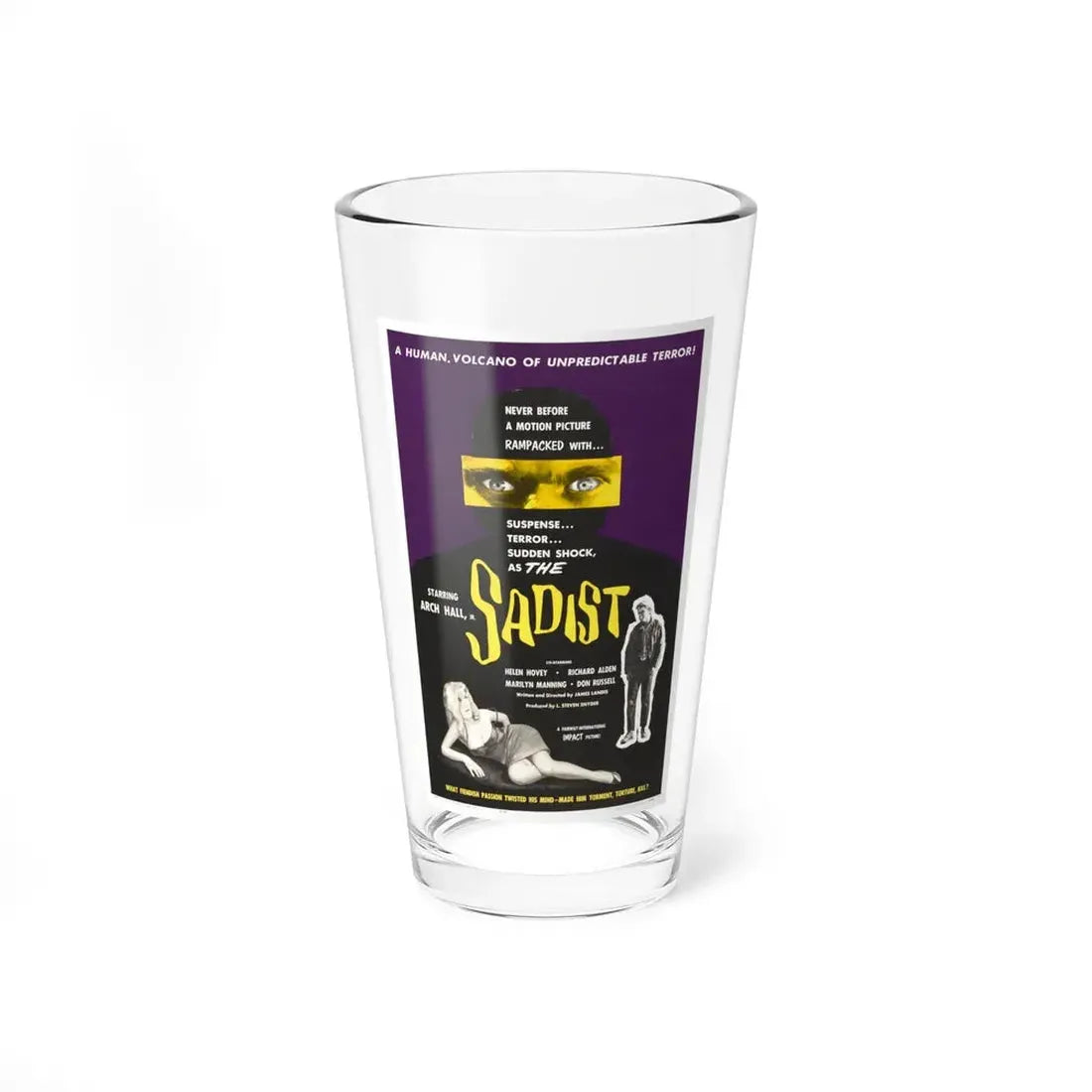 THE SADIST (SWEET BABY CHARLIE) 1963 Movie Poster - Pint Glass 16oz 16oz - Go Mug Yourself