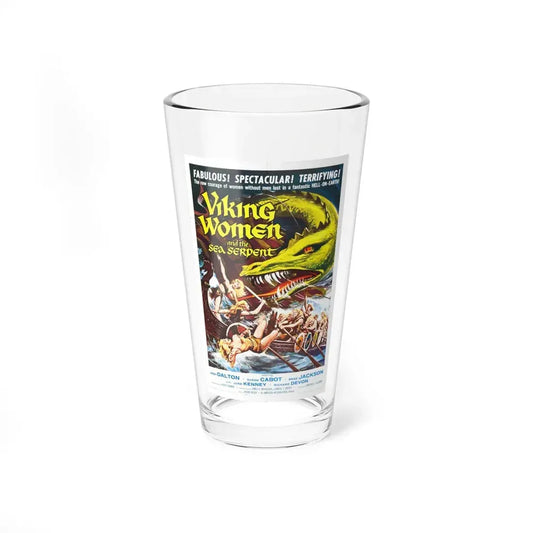THE SAGA OF THE VIKING WOMEN AND THEIR VOYAGE TO THE WATERS OF THE GREAT SEA SERPENT 1957 Movie Poster - Pint Glass 16oz 16oz - Go Mug Yourself