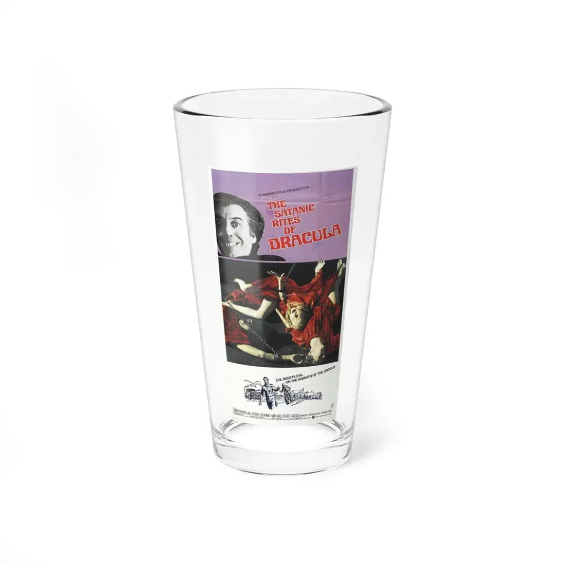 THE SATANIC RITES OF DRACULA 1973 Movie Poster - Pint Glass 16oz 16oz - Go Mug Yourself