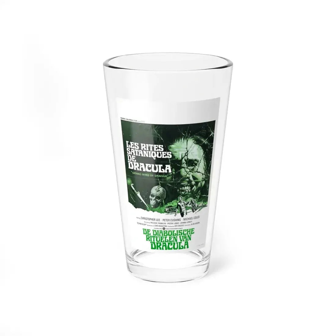 THE SATANIC RITES OF DRACULA (DUTCH) 1973 Movie Poster - Pint Glass 16oz 16oz - Go Mug Yourself