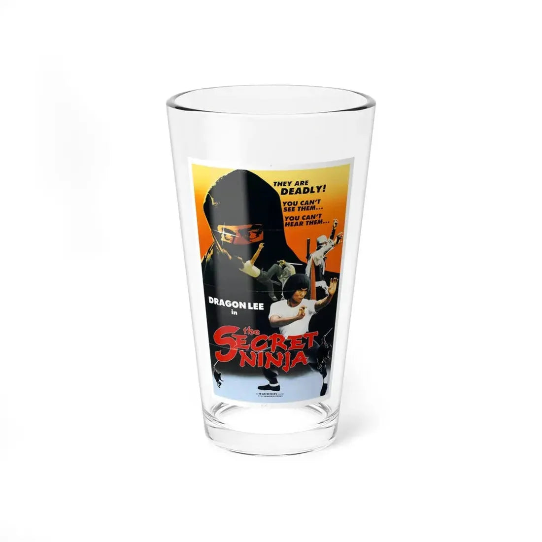 THE SECRET NINJA 1984 Movie Poster - Pint Glass 16oz 16oz - Go Mug Yourself