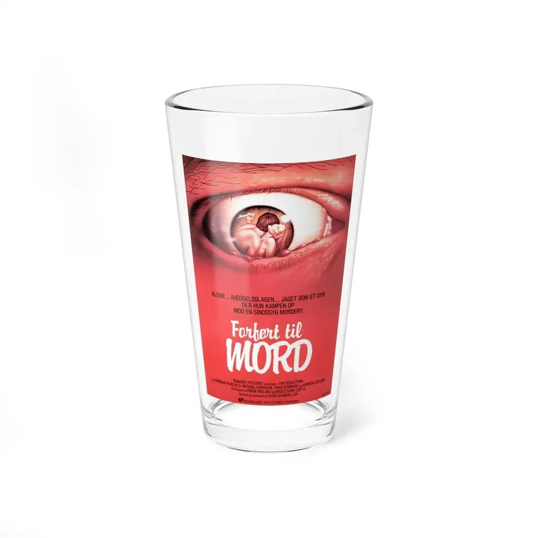 THE SEDUCTION (DANISH) 1982 Movie Poster - Pint Glass 16oz 16oz - Go Mug Yourself