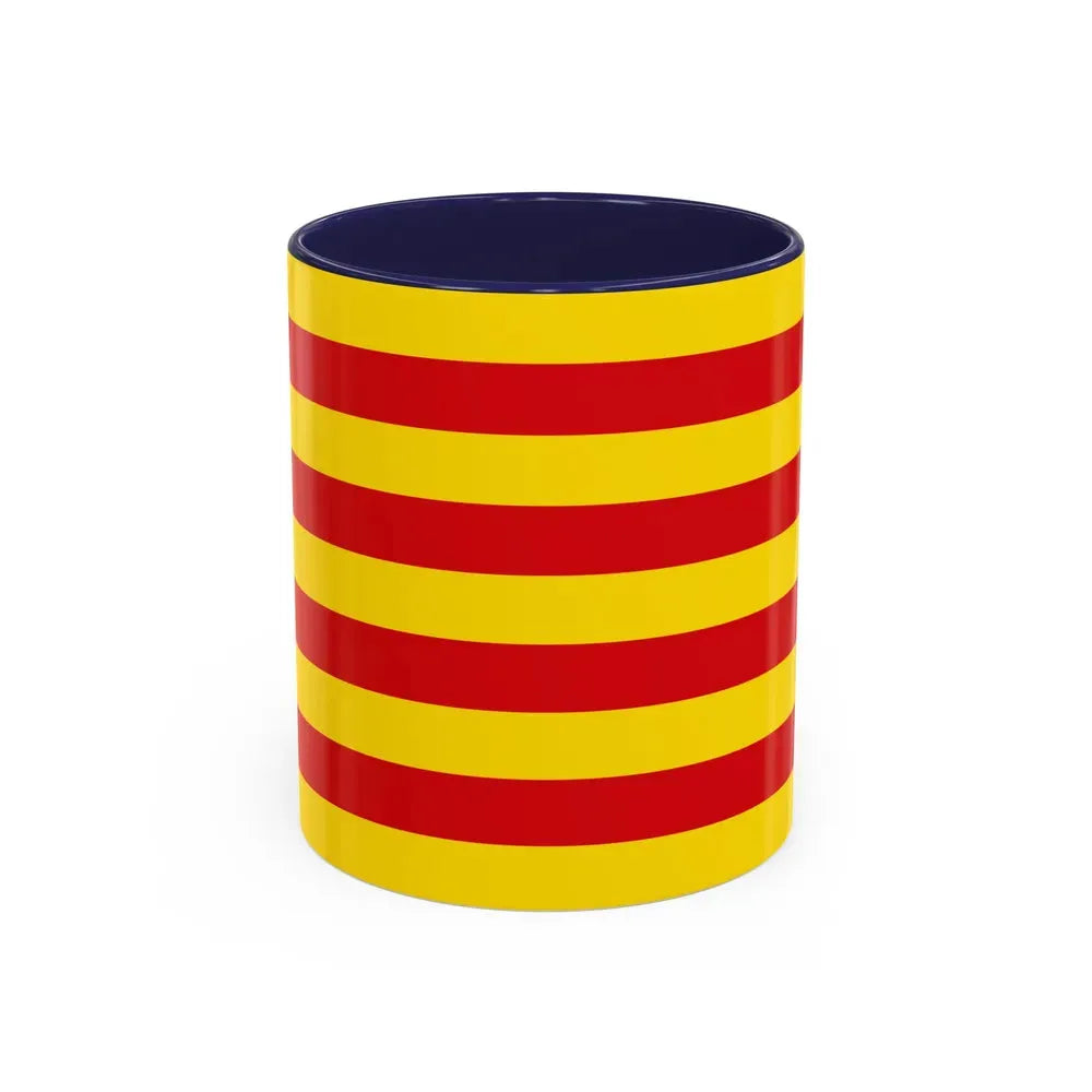 The Senyera the Flag of Catalonia Spain - Accent Coffee Mug 11oz Navy - Go Mug Yourself