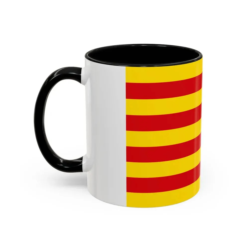 The Senyera the Flag of Catalonia Spain - Accent Coffee Mug - Go Mug Yourself