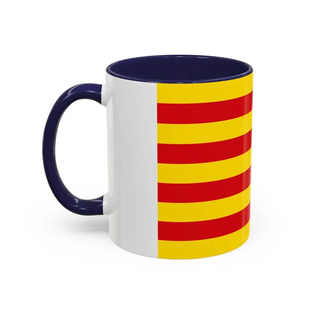 The Senyera the Flag of Catalonia Spain - Accent Coffee Mug - Go Mug Yourself