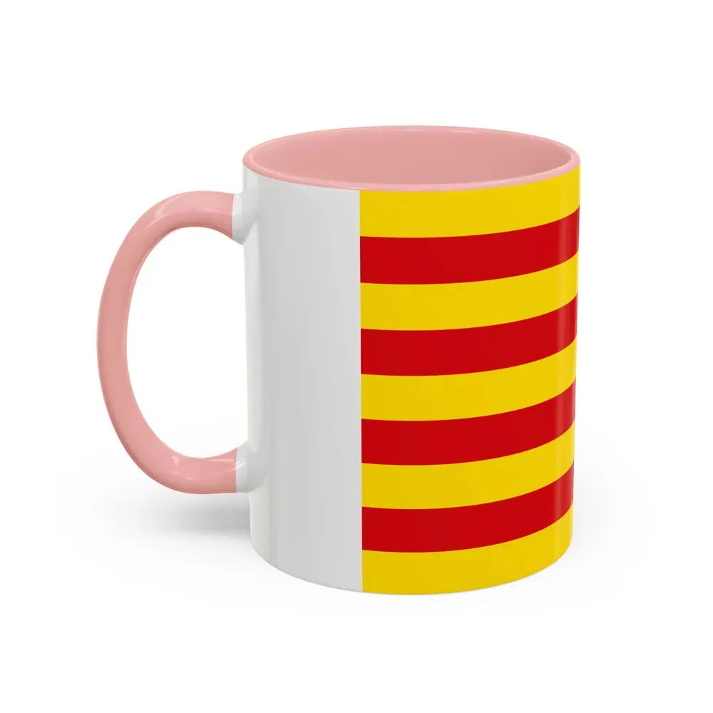 The Senyera the Flag of Catalonia Spain - Accent Coffee Mug - Go Mug Yourself