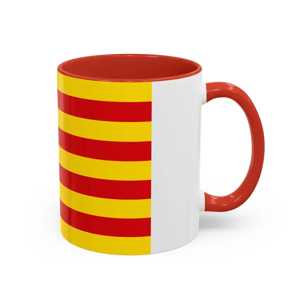 The Senyera the Flag of Catalonia Spain - Accent Coffee Mug - Go Mug Yourself