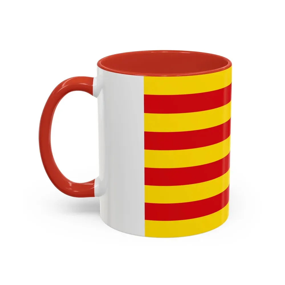 The Senyera the Flag of Catalonia Spain - Accent Coffee Mug - Go Mug Yourself