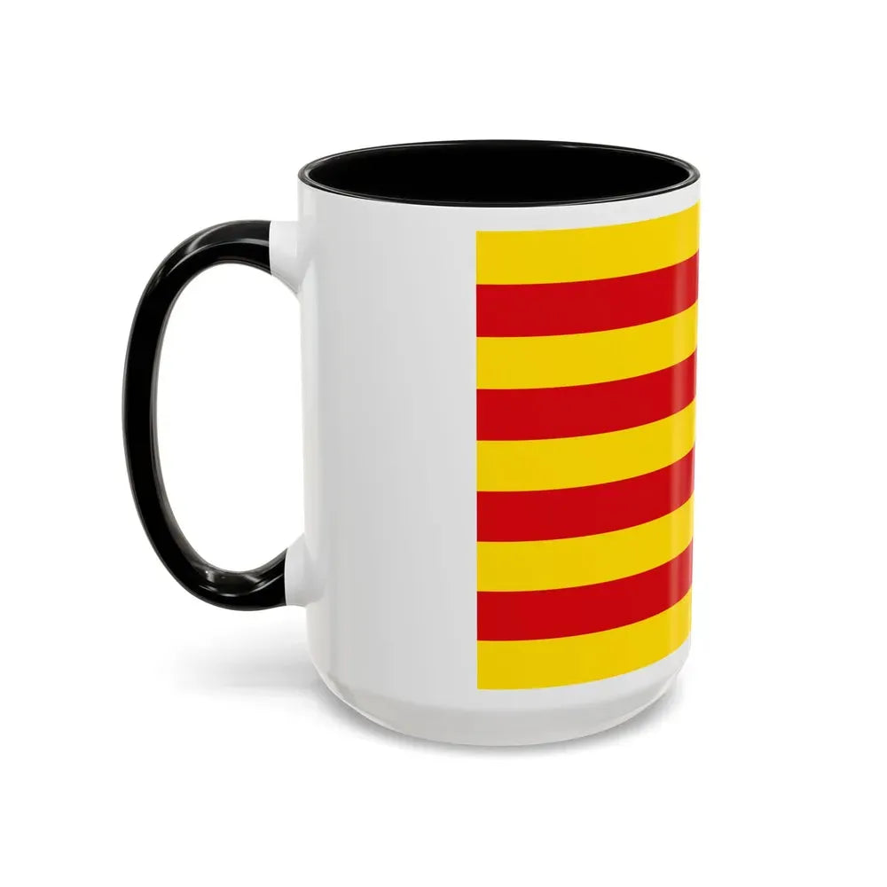 The Senyera the Flag of Catalonia Spain - Accent Coffee Mug - Go Mug Yourself