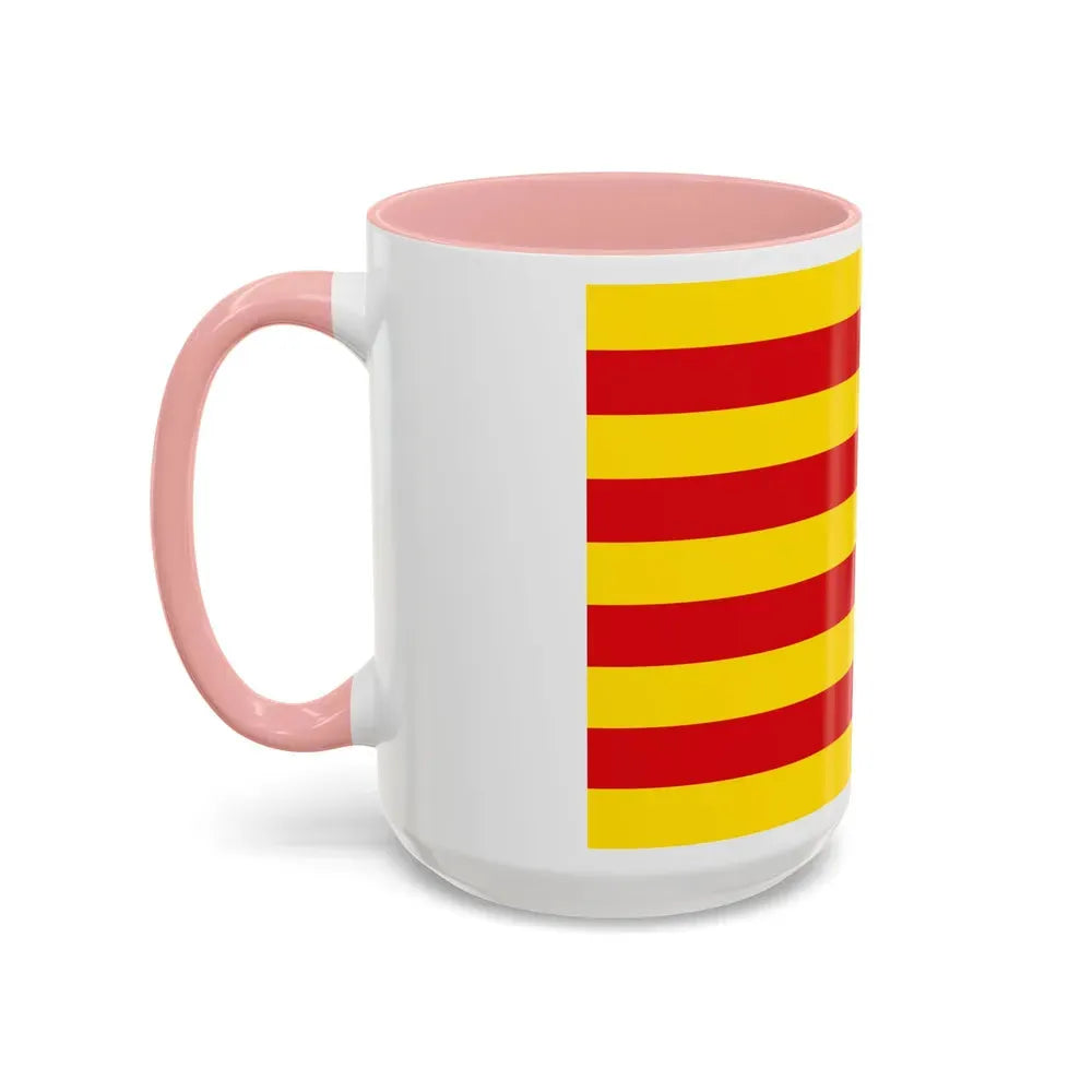The Senyera the Flag of Catalonia Spain - Accent Coffee Mug - Go Mug Yourself