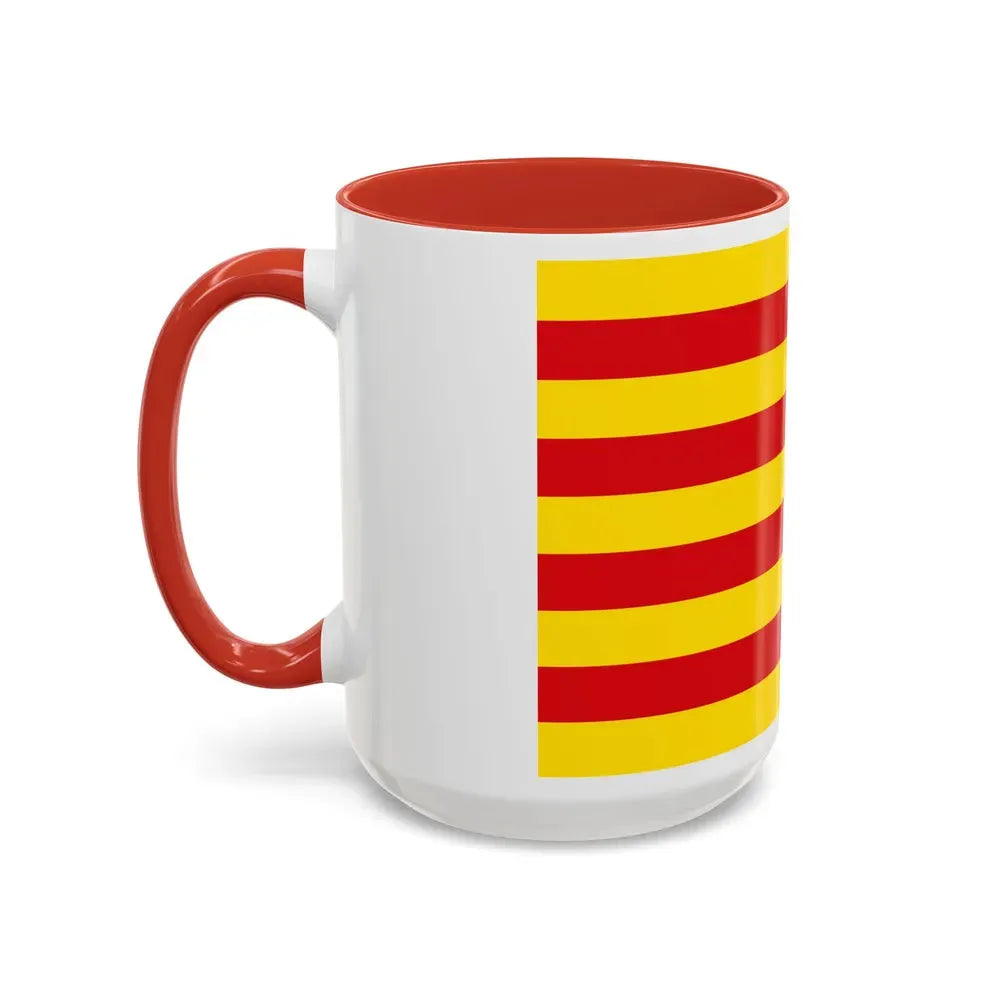 The Senyera the Flag of Catalonia Spain - Accent Coffee Mug - Go Mug Yourself
