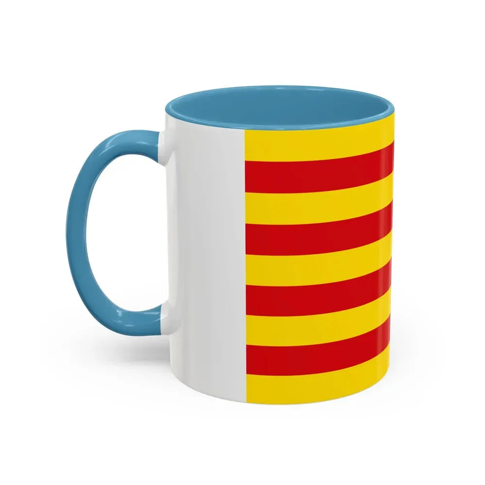 The Senyera the Flag of Catalonia Spain - Accent Coffee Mug - Go Mug Yourself