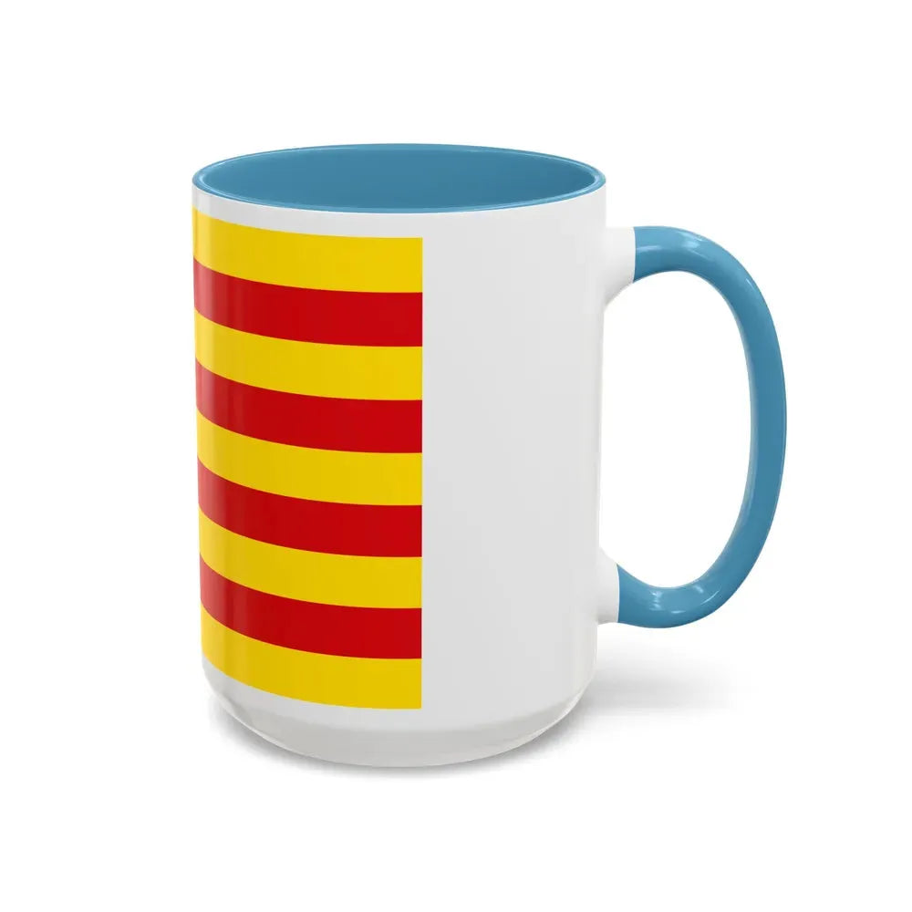 The Senyera the Flag of Catalonia Spain - Accent Coffee Mug - Go Mug Yourself