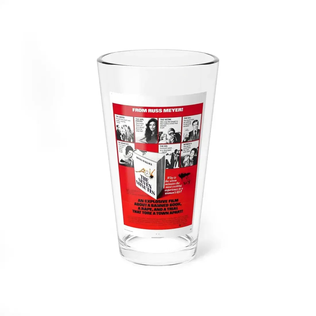 THE SEVEN MINUTES 1971 Movie Poster - Pint Glass 16oz 16oz - Go Mug Yourself