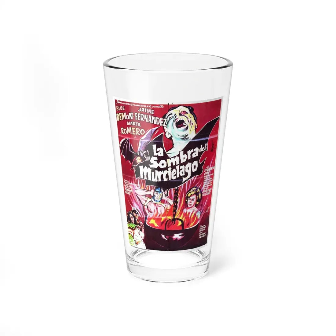 THE SHADOW OF THE BAT 1968 Movie Poster - Pint Glass 16oz 16oz - Go Mug Yourself
