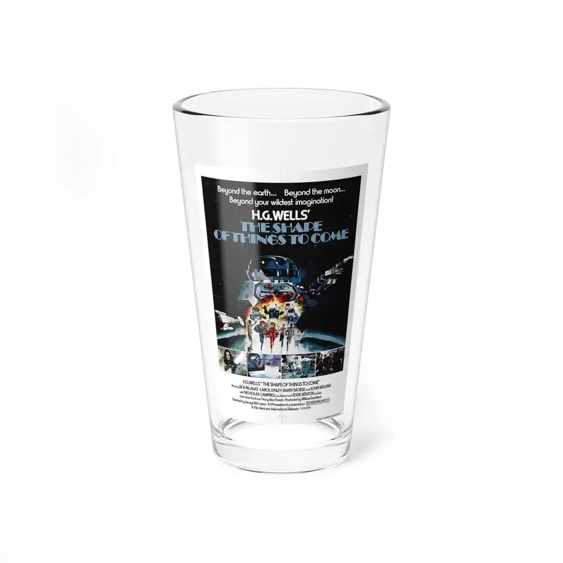 THE SHAPE OF THINGS TO COME 1979 Movie Poster - Pint Glass 16oz 16oz - Go Mug Yourself