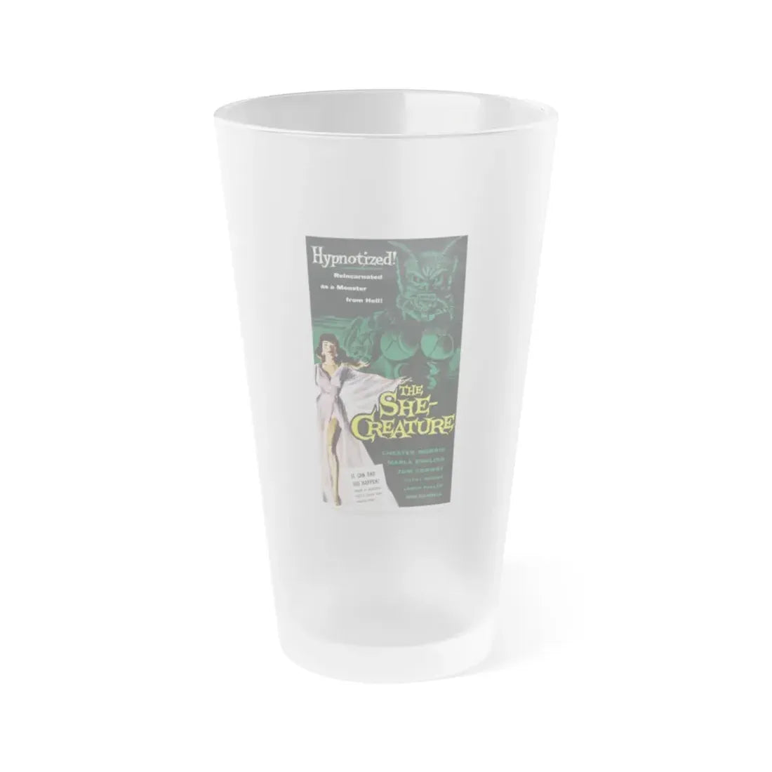 THE SHE-CREATURE (2) 1956 Movie Poster - Frosted Pint Glass 16oz Default Title - Go Mug Yourself