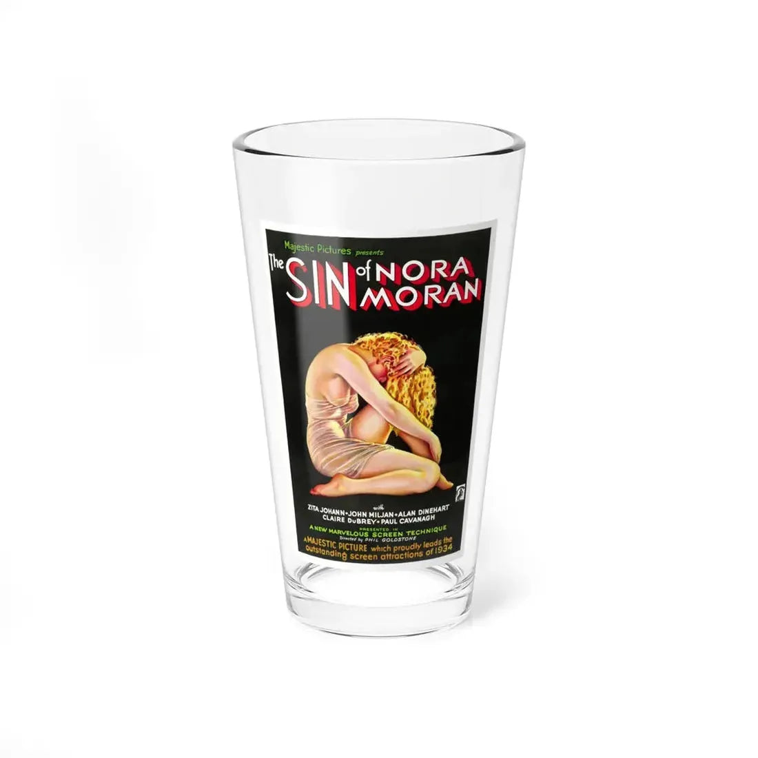 THE SIN OF NORA MORAN 1933 Movie Poster - Pint Glass 16oz 16oz - Go Mug Yourself