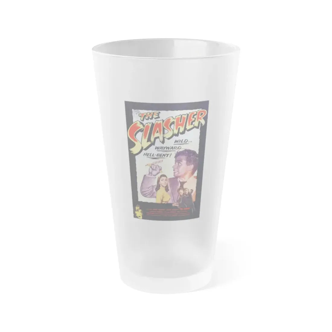 THE SLASHER 1953 Movie Poster - Frosted Pint Glass 16oz 16oz Frosted - Go Mug Yourself