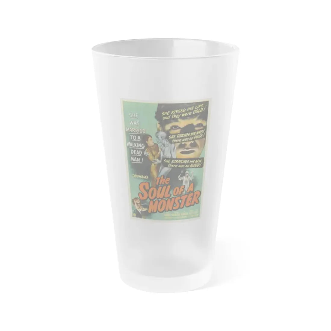 THE SOUL OF A MONSTER 1944 Movie Poster - Frosted Pint Glass 16oz 16oz Frosted - Go Mug Yourself