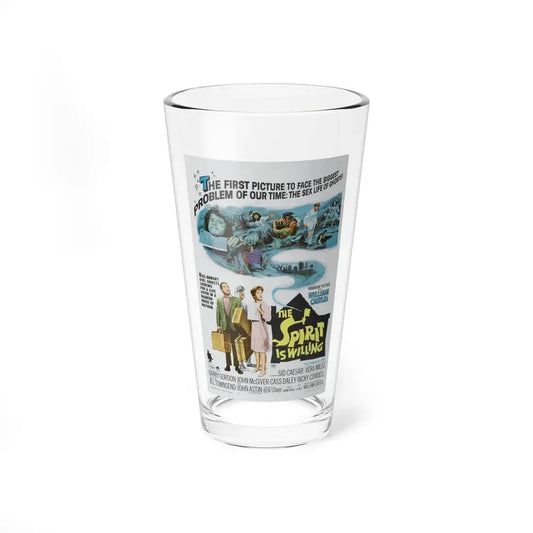 THE SPIRIT IS WILLING 1967 Movie Poster - Pint Glass 16oz 16oz - Go Mug Yourself