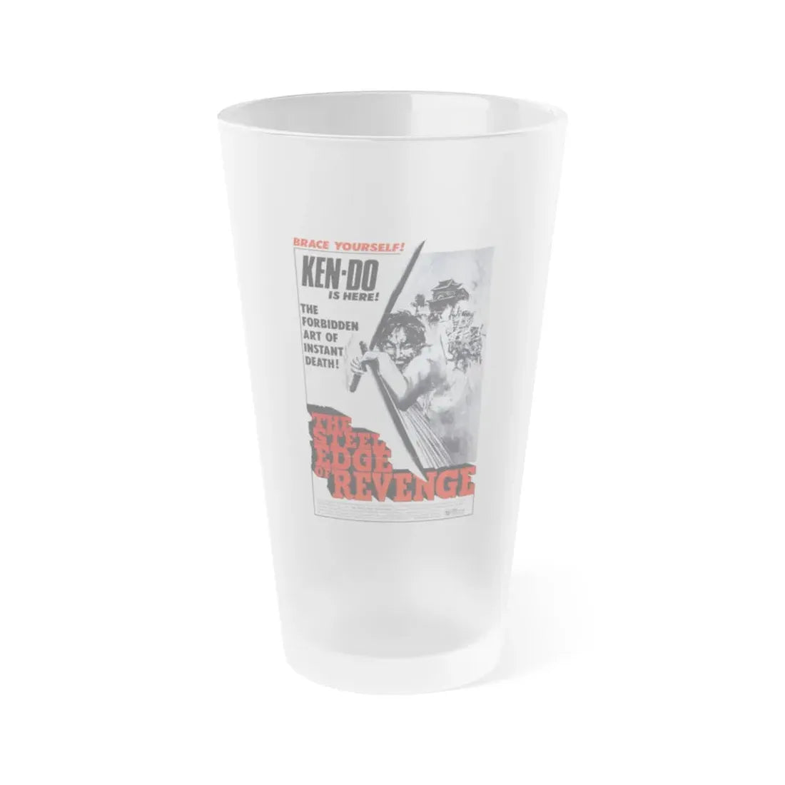 THE STEEL EDGE OF REVENGE 1969 Movie Poster - Frosted Pint Glass 16oz Default Title - Go Mug Yourself