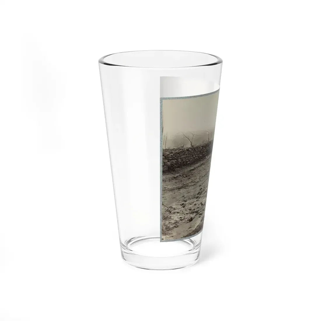 The Stone-Wall At Foot Of Marye's Heights Held By Cobb's Brigade, C.S.A., Dec. 13, 1862(2) (U.S. Civil War) Pint Glass 16oz - Go Mug Yourself