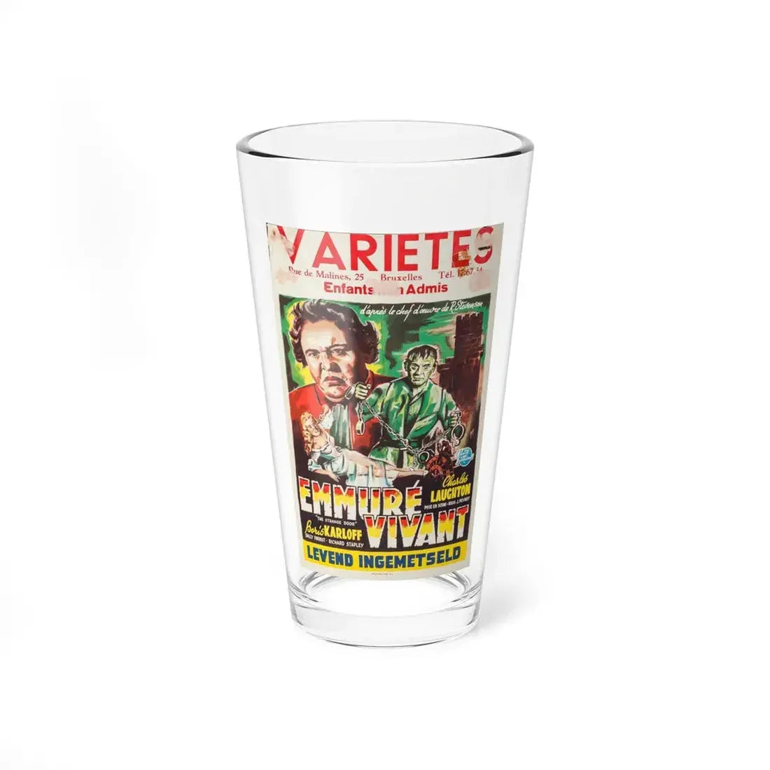 THE STRANGE DOOR (BELGIAN) 1951 Movie Poster - Pint Glass 16oz 16oz - Go Mug Yourself