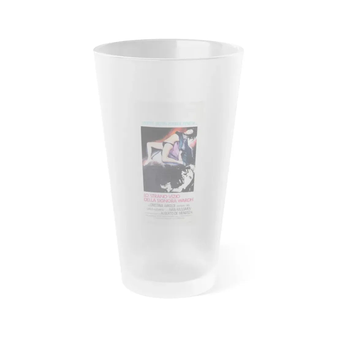THE STRANGE VICE OF MRS. WARDH 1971 Movie Poster - Frosted Pint Glass 16oz 16oz Frosted - Go Mug Yourself