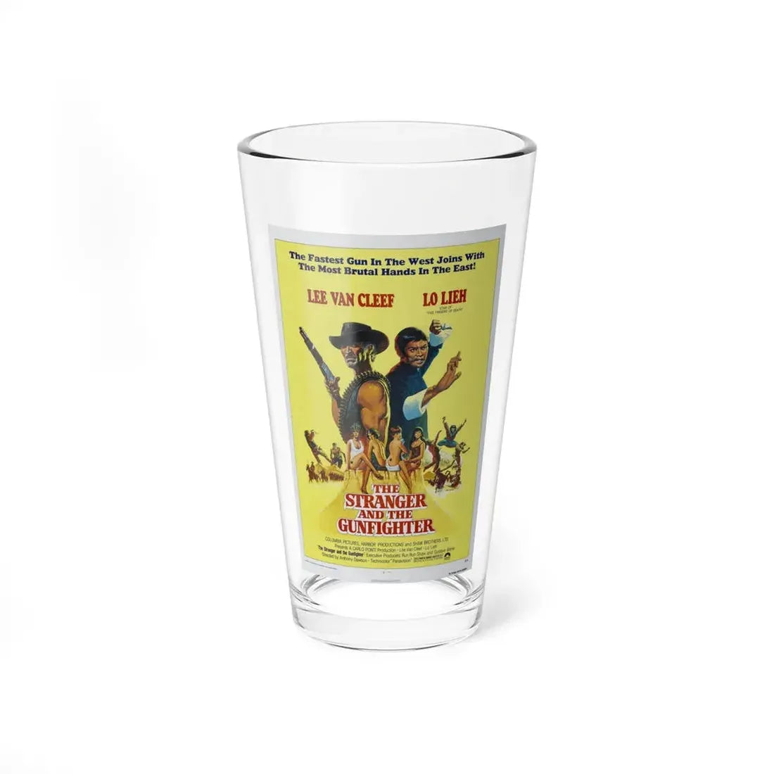 THE STRANGER AND THE GUNFIGHTER 1974 Movie Poster - Pint Glass 16oz 16oz - Go Mug Yourself