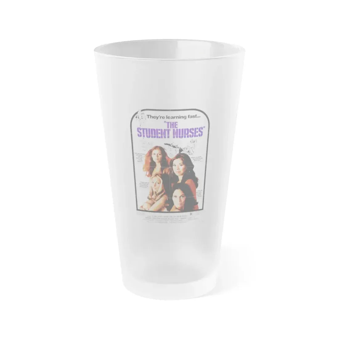 THE STUDENT NURSES 1970 Movie Poster - Frosted Pint Glass 16oz 16oz Frosted - Go Mug Yourself