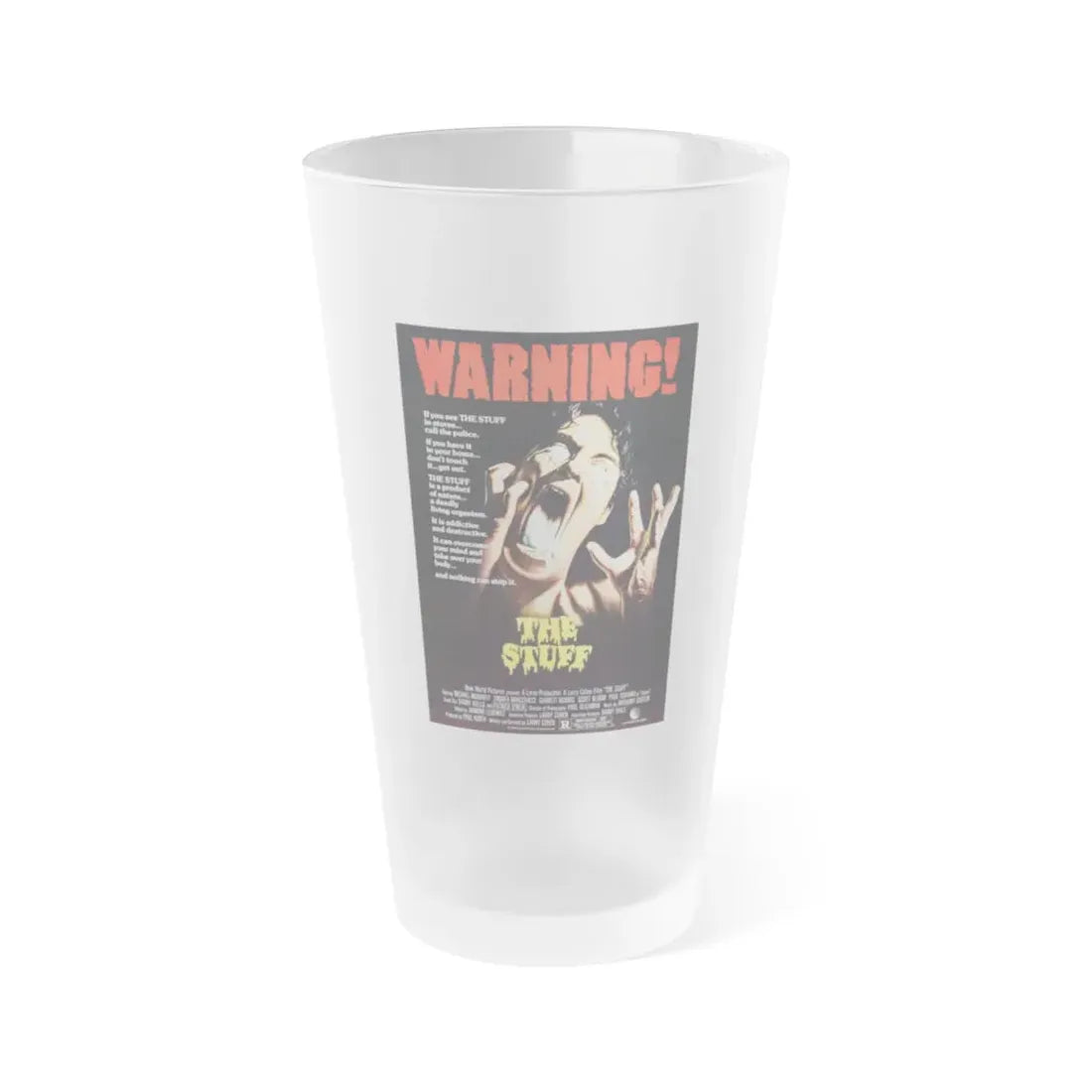 THE STUFF 1985 Movie Poster - Frosted Pint Glass 16oz Default Title - Go Mug Yourself