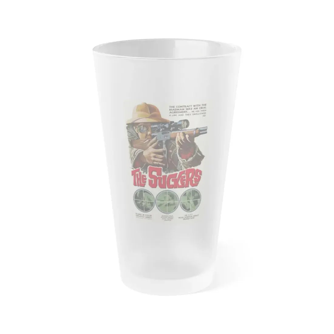 THE SUCKERS 1972 Movie Poster - Frosted Pint Glass 16oz 16oz Frosted - Go Mug Yourself