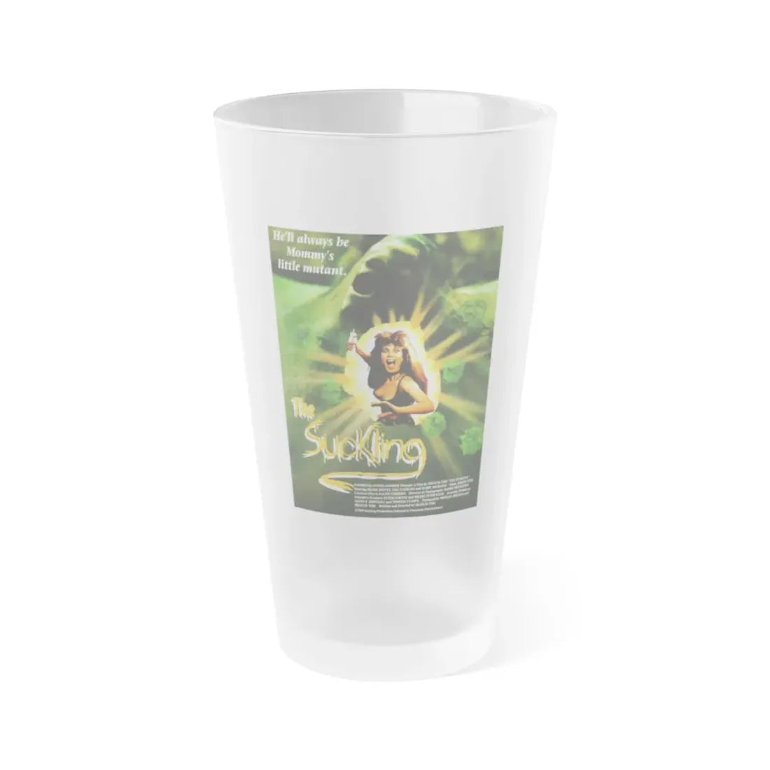 THE SUCKLING 1990 Movie Poster - Frosted Pint Glass 16oz 16oz Frosted - Go Mug Yourself