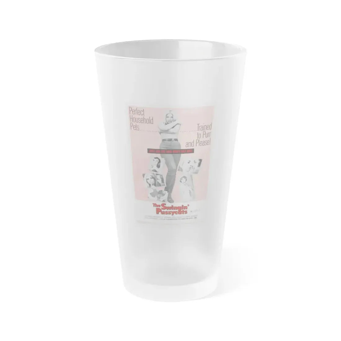 THE SWINGIN' PUSSYCATS 1969 Movie Poster - Frosted Pint Glass 16oz 16oz Frosted - Go Mug Yourself
