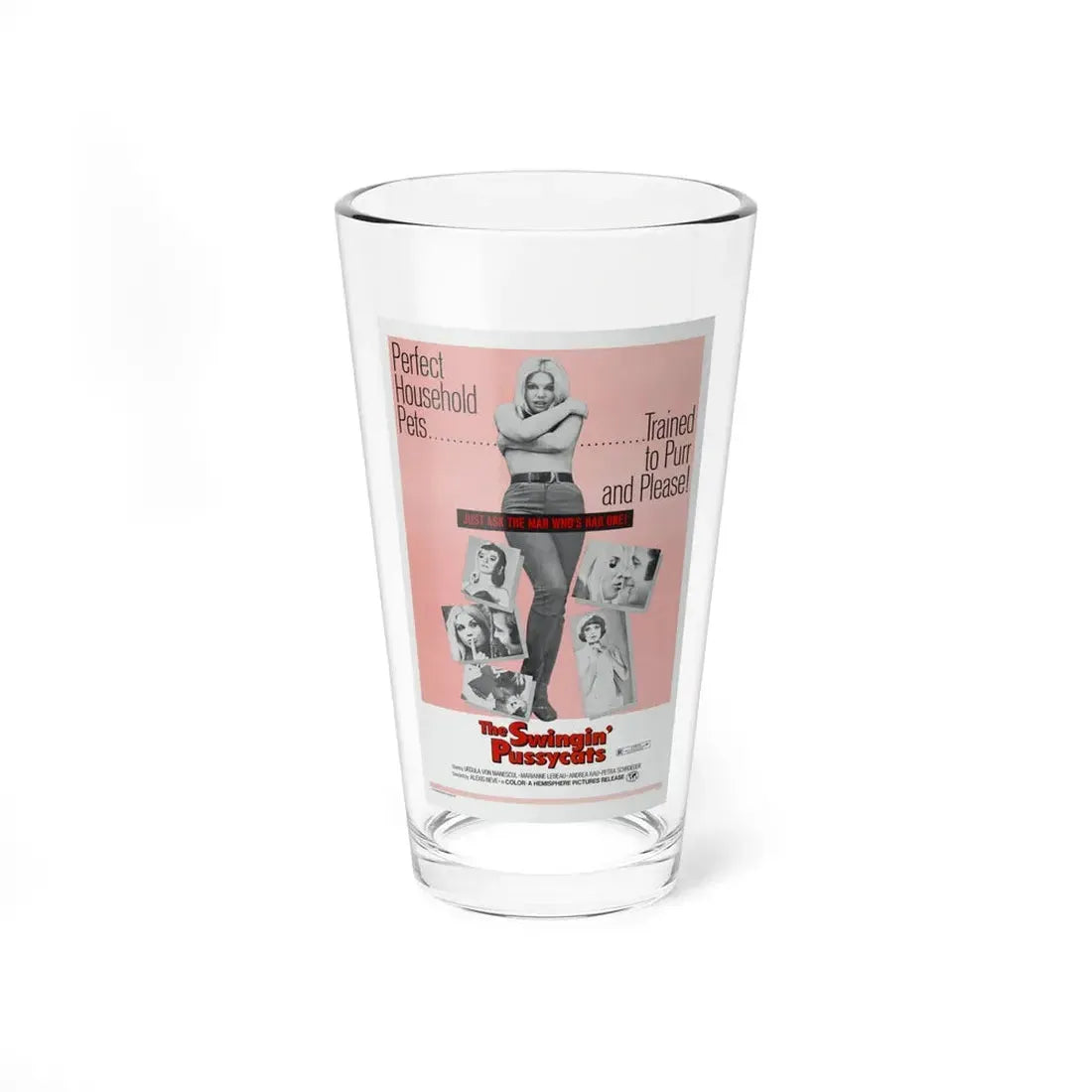THE SWINGIN' PUSSYCATS 1969 Movie Poster - Pint Glass 16oz 16oz - Go Mug Yourself