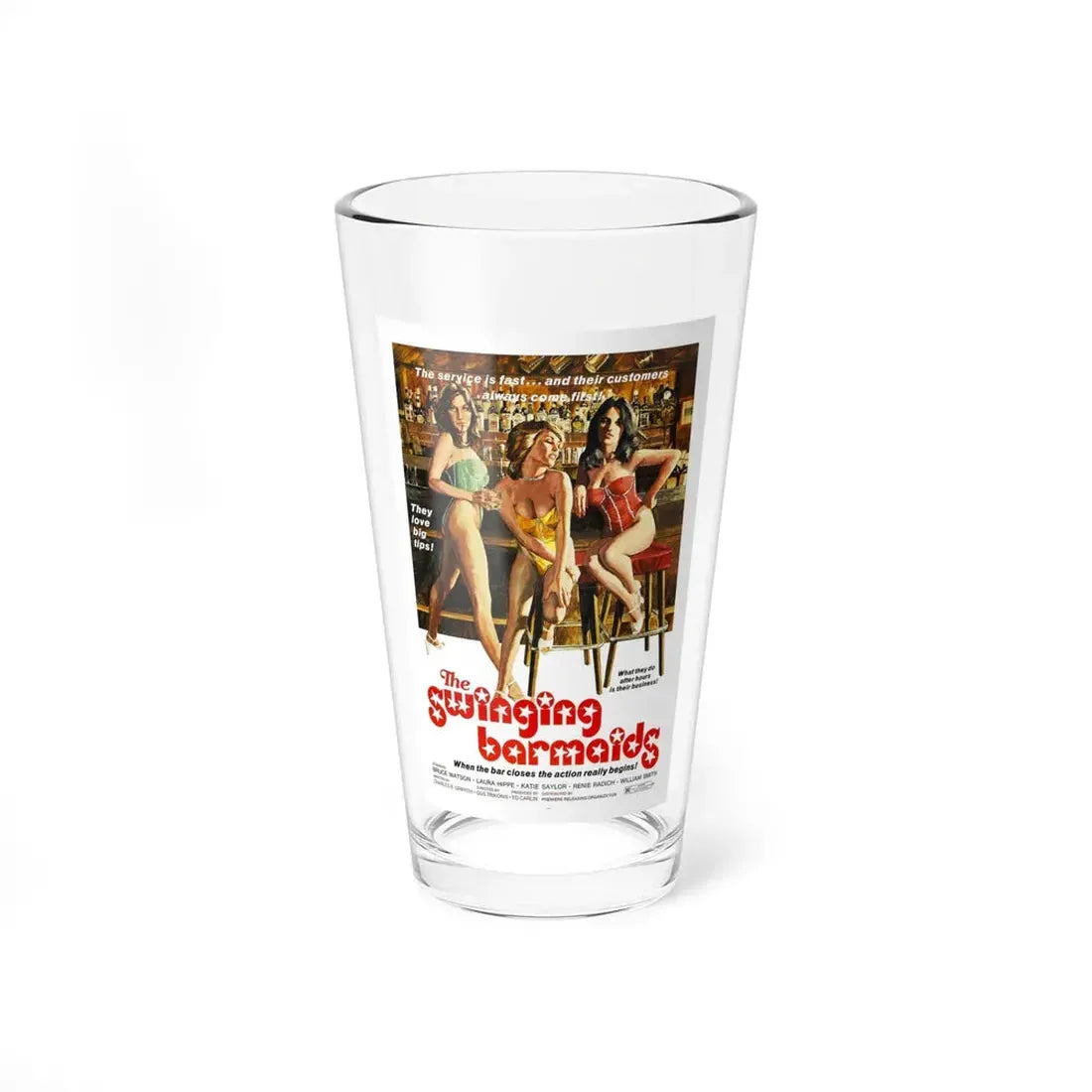 THE SWINGING BARMAIDS 1975 Movie Poster - Pint Glass 16oz 16oz - Go Mug Yourself