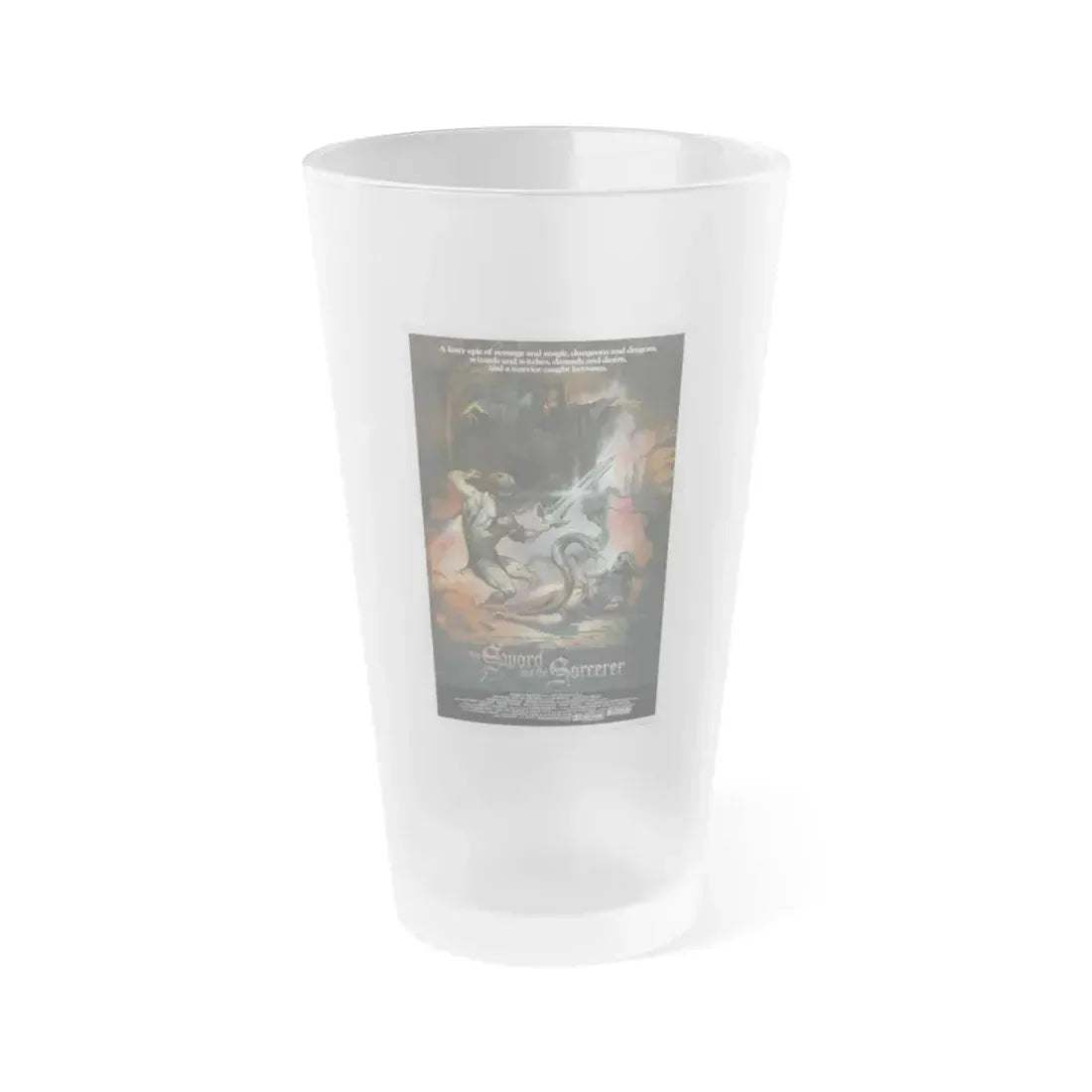 THE SWORD AND THE SORCERER 1982 Movie Poster - Frosted Pint Glass 16oz 16oz Frosted - Go Mug Yourself