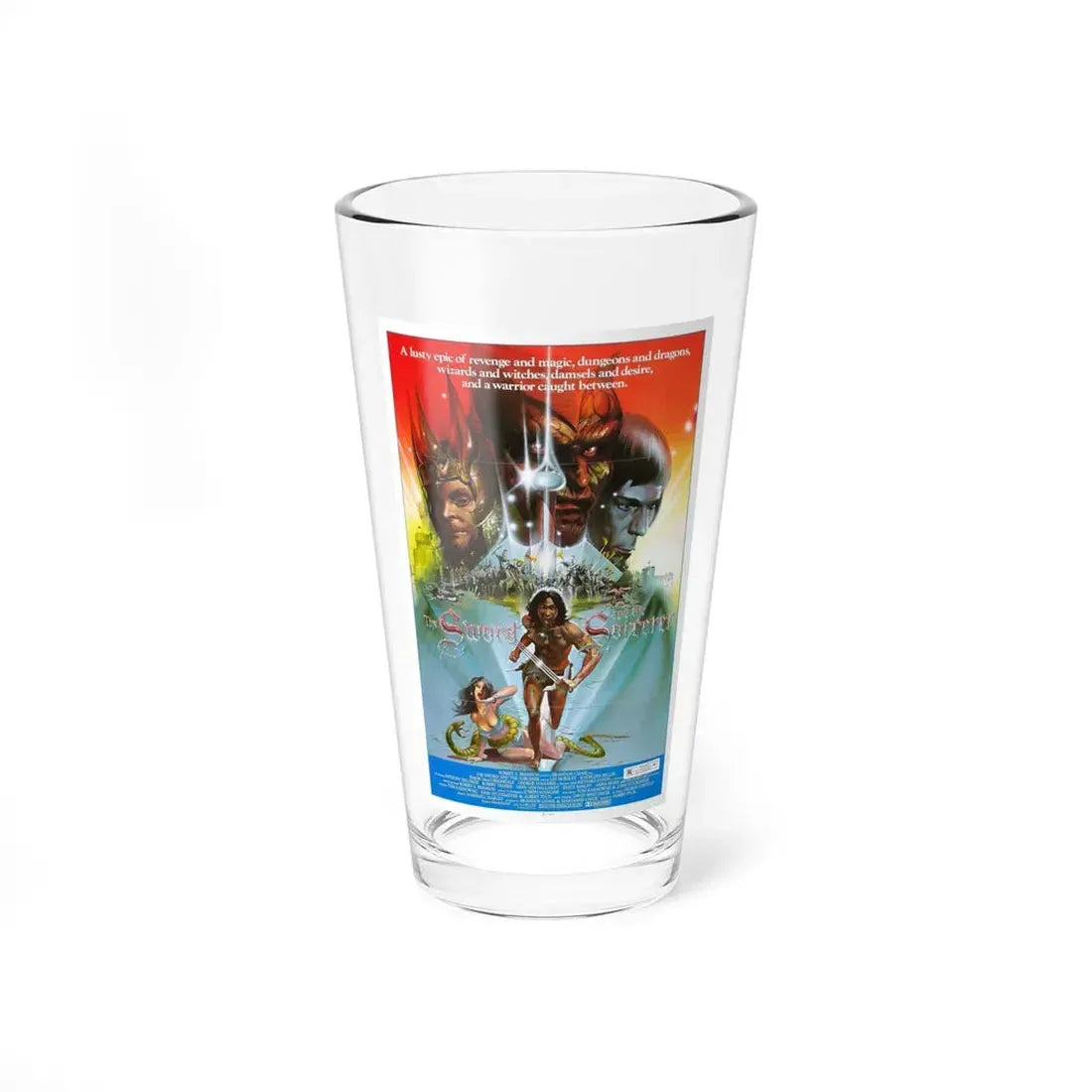 THE SWORD AND THE SORCERER (2) 1982 Movie Poster - Pint Glass 16oz 16oz - Go Mug Yourself