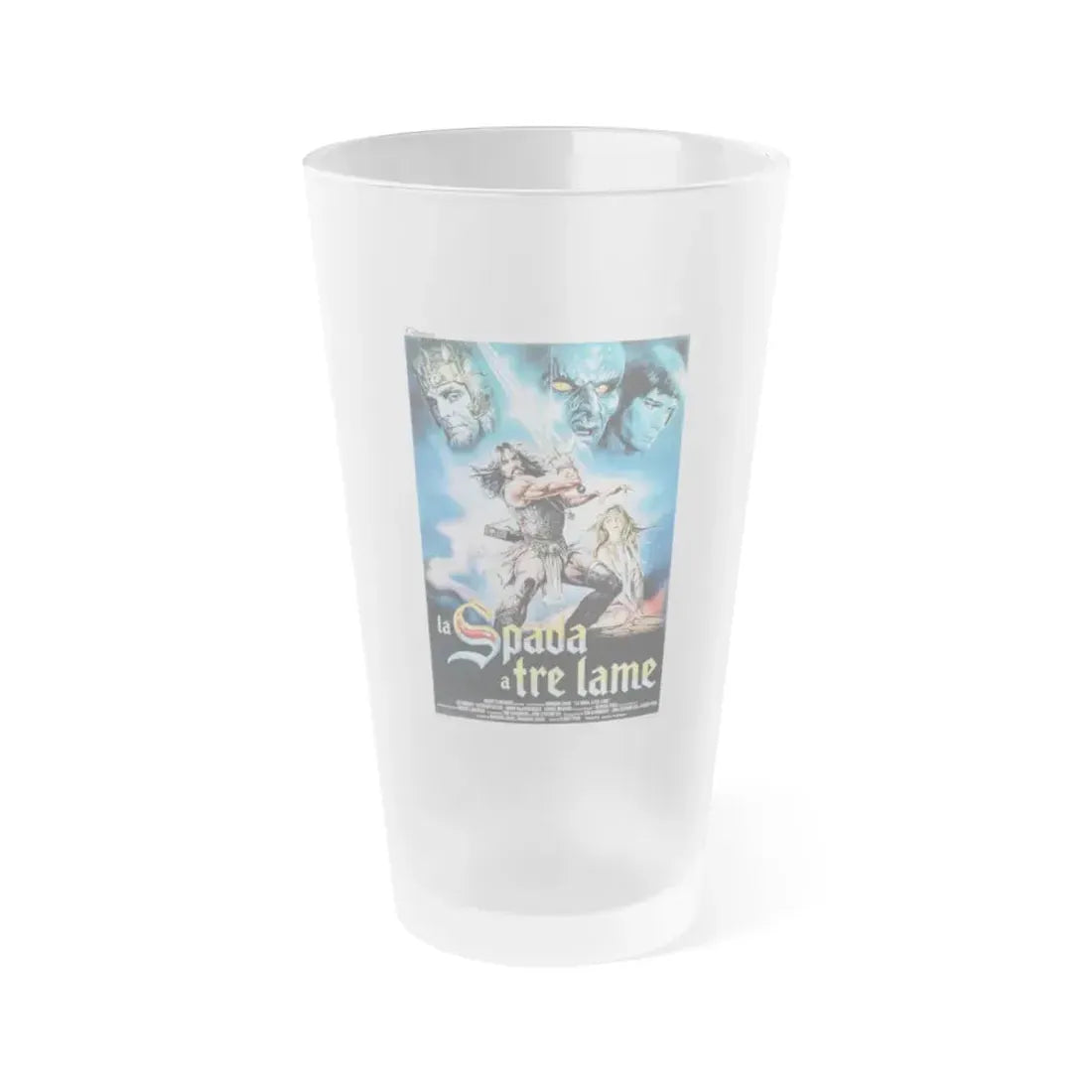 THE SWORD AND THE SORCERER (ITALIAN) 1982 Movie Poster - Frosted Pint Glass 16oz 16oz Frosted - Go Mug Yourself