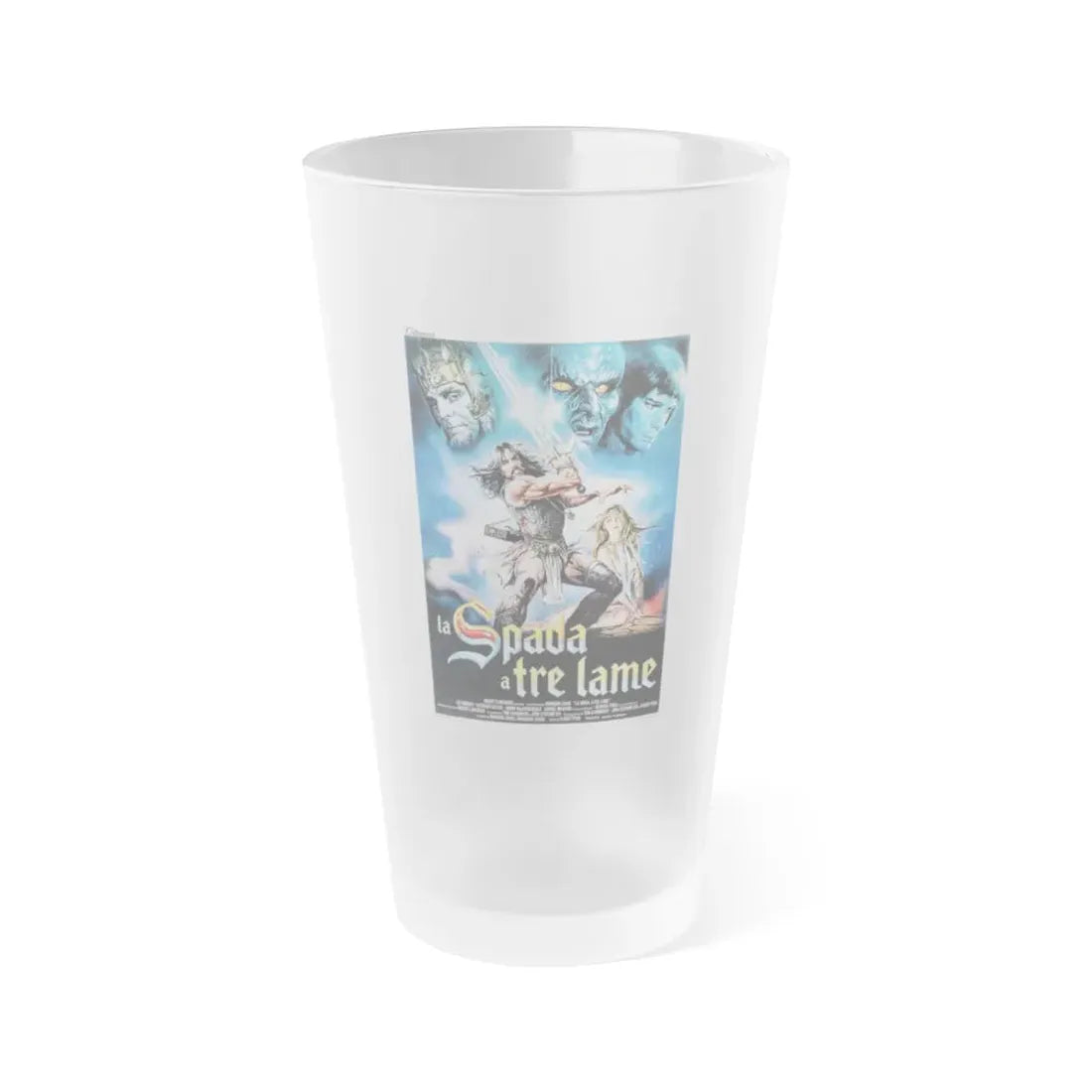 THE SWORD AND THE SORCERER (ITALIAN) 1982 Movie Poster - Frosted Pint Glass 16oz 16oz Frosted - Go Mug Yourself