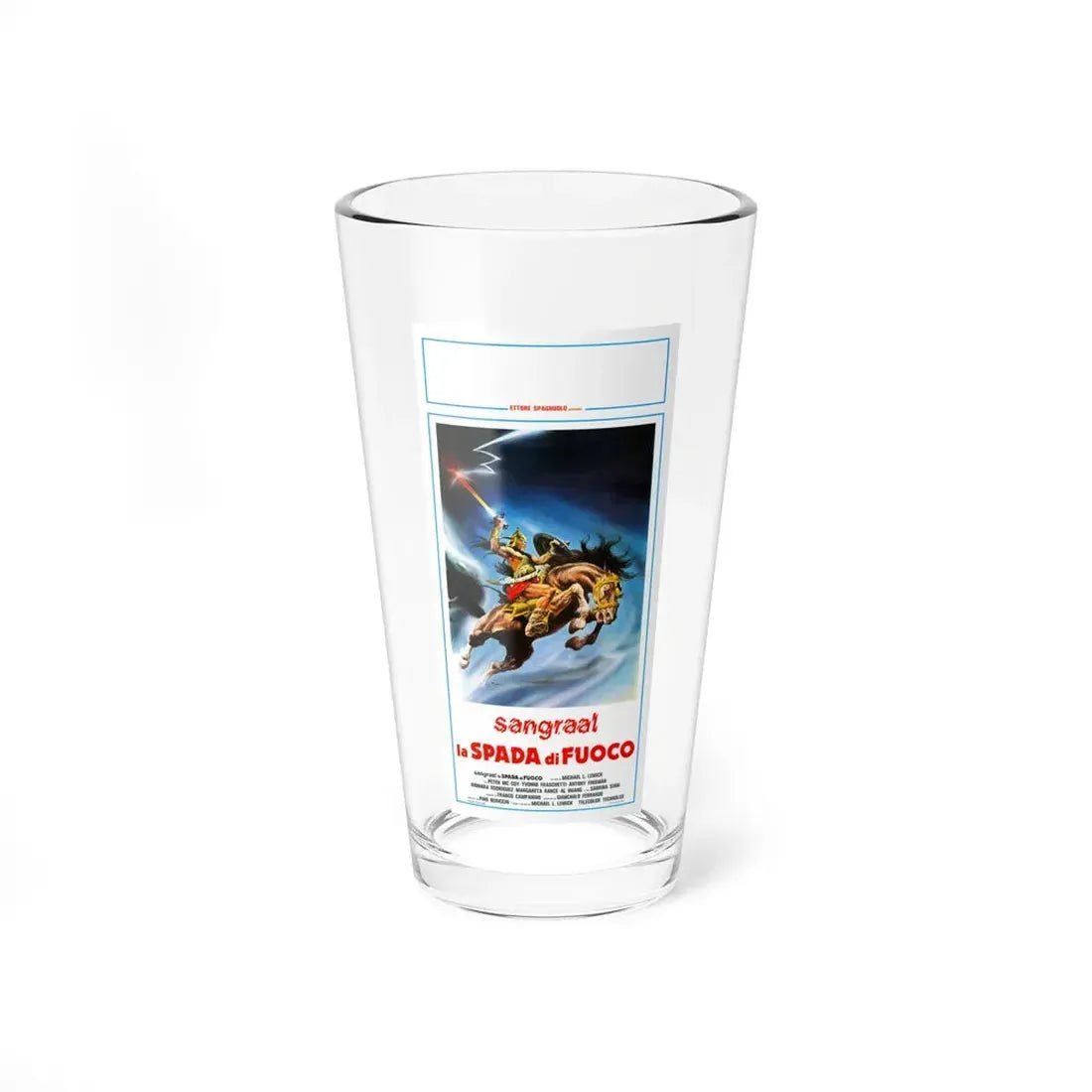 THE SWORD OF THE BARBARIANS (ITALIAN) 1982 Movie Poster - Pint Glass 16oz 16oz - Go Mug Yourself