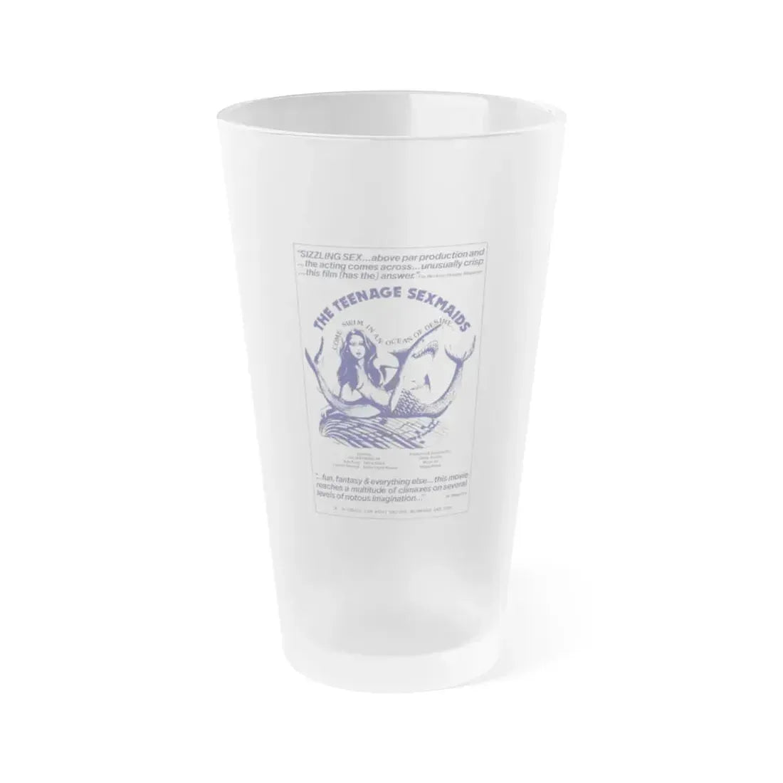 THE TEENAGE SEXMAIDS 1976 Movie Poster - Frosted Pint Glass 16oz 16oz Frosted - Go Mug Yourself