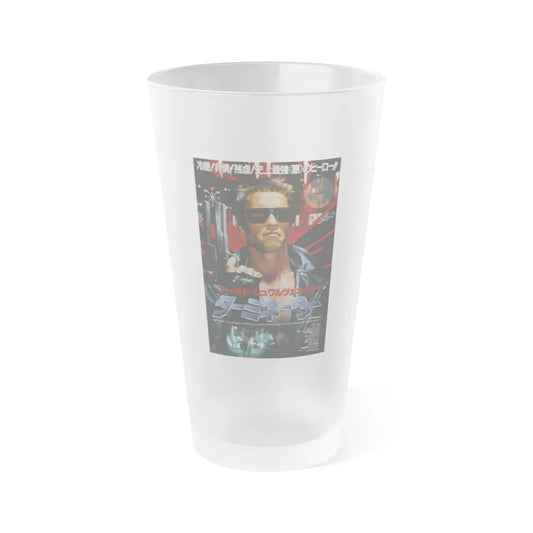 THE TERMINATOR (ASIAN) 1984 Movie Poster - Frosted Pint Glass 16oz 16oz Frosted - Go Mug Yourself